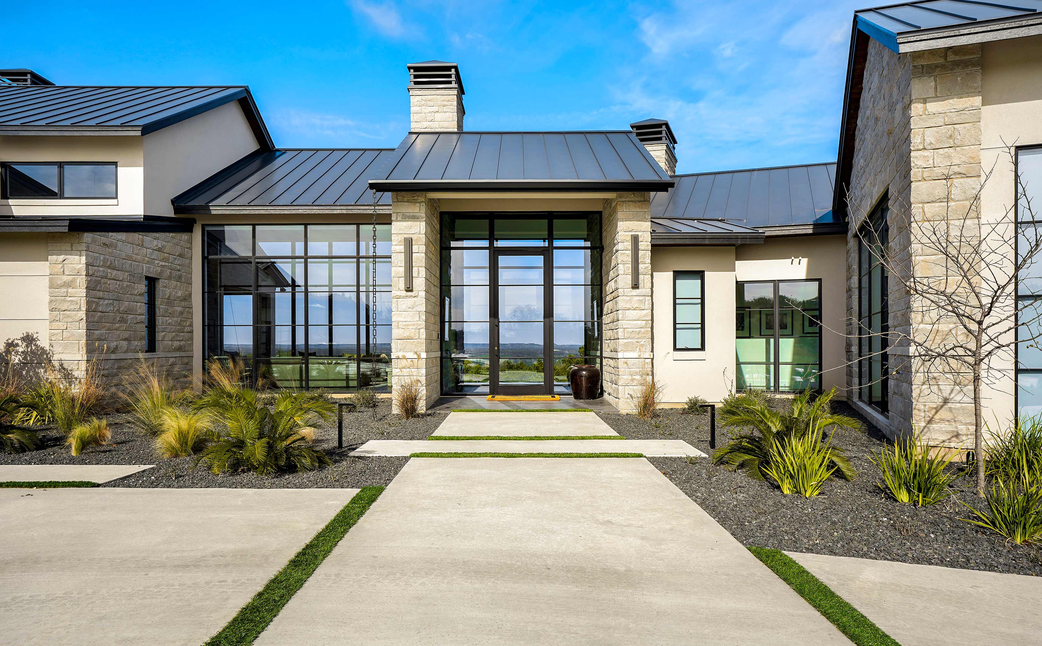 Modern custom home built by Boerne Builder Garner Homes